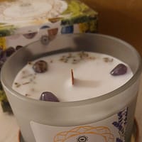 Bougie green Tree "guérison" améthyste+ lavande Bougie green Tree "guérison" améthyste+ lavande