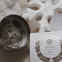 pierre de lune Bougie Green Tree 'Croissance intérieure' Pierre de Lune + Menthe 70g