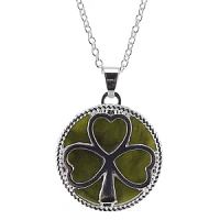 pendentif shamrock reversible pendentif trefle marbre du connemara