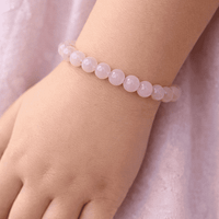 quartz rose porté (1) Bracelet Quartz Rose (taille 0) enfant