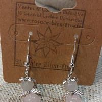 boucles d 'oreilles ange quartz rose boucles d 'oreilles ange quartz rose