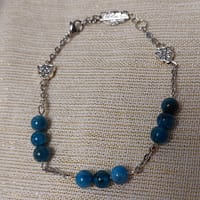 bracelet apatite sur acier inoxydable bracelet apatite sur acier inoxydable