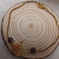 bracelet amethyste acier inoxydable fait main bracelet amethyste acier inoxydable fait main