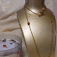 parure pierre de lune et nœud de sorcière parure collier et bracelet nœud de sorcière et pierre de lune