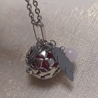 medium Bola acier inoxydable + pierre et breloque