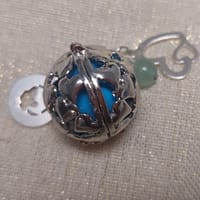 luxe Bola acier inoxydable - cœur + médaille et pierres