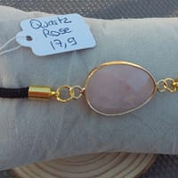fil quartz rose bracelet cordon réglable quartz rose