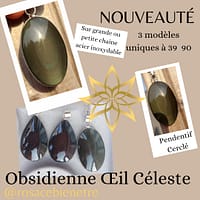 obsidienne collier obsidienne œil céleste