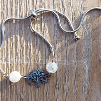 bracelet bijou fait main acier inoxydable arbre de vie cristal de roche bracelet bijou fait main acier inoxydable arbre de vie cristal de roche