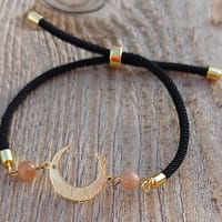 bracelet bijou fait main pierre de lune avec une lune bracelet bijou fait main pierre de lune avec une lune