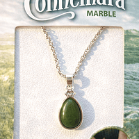 marbre connemara mini goutte emb lumiere pendentif marbre du connemara - mini goutte