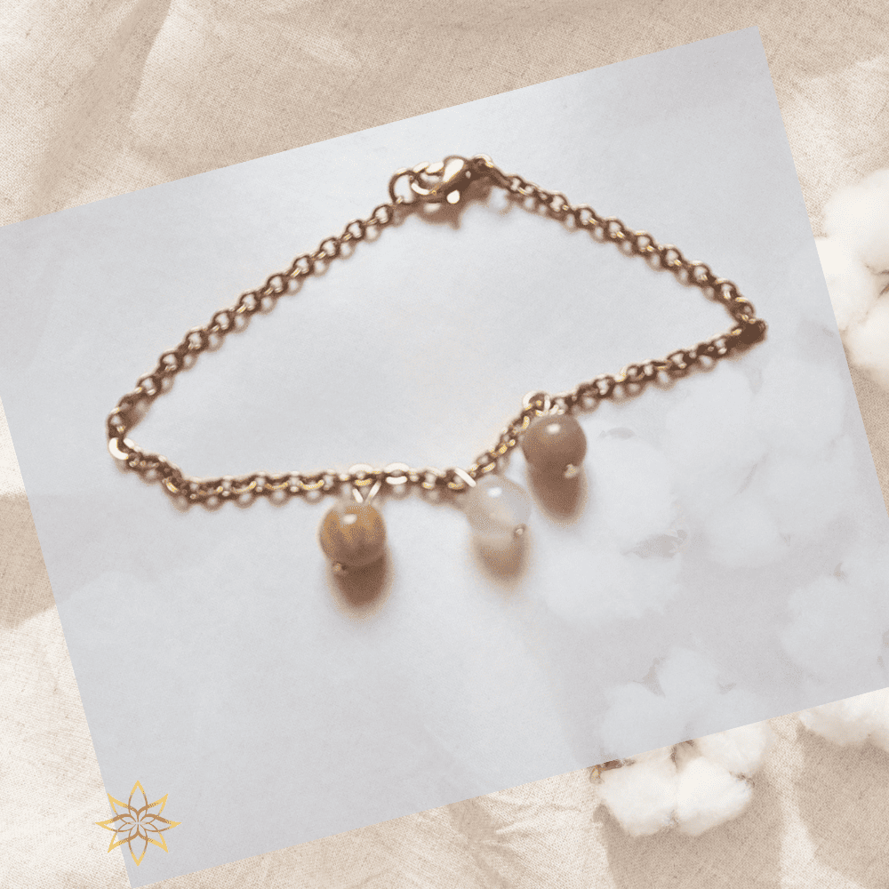 La parure Lune de miel Parure Lune de miel – Pierre de lune et acier inoxydable