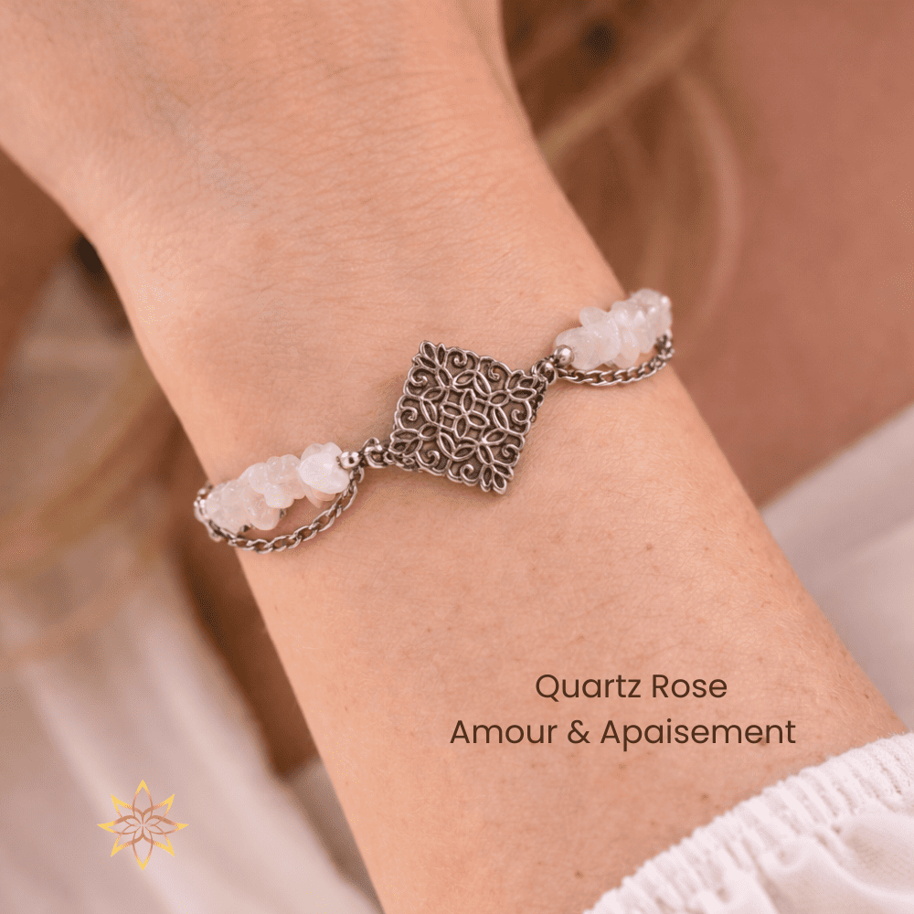 Parure “Tendresse Rosée" de Quartz Rose