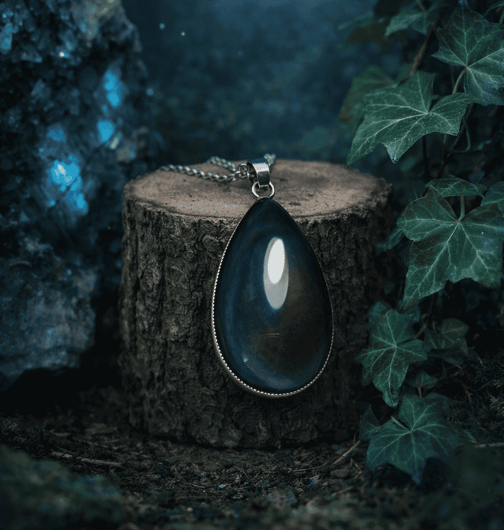 collier obsidienne collier obsidienne œil céleste