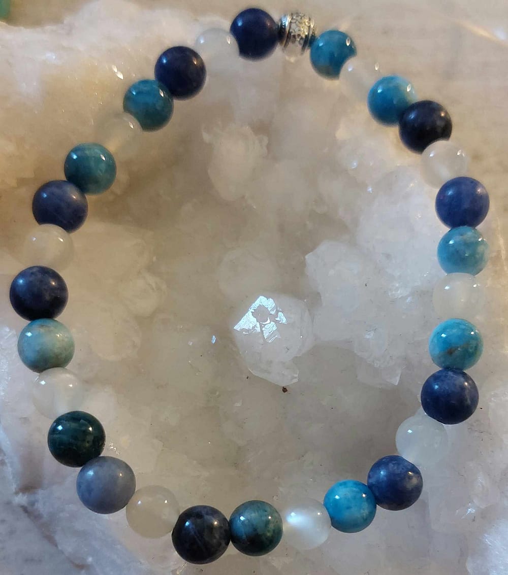 harmonie minceur apatite, sodalite et pierre de lune - harmonie minceur apatite, sodalite et pierre de lune -