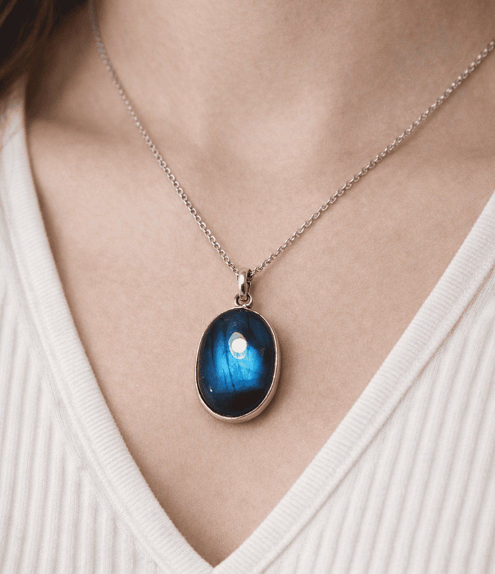 labradorire reflet bleu-3 collier labradorite reflet bleu