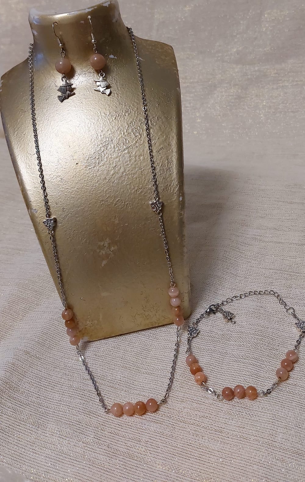 parure pierre de lune et nœud de sorcière parure pierre de lune mystique