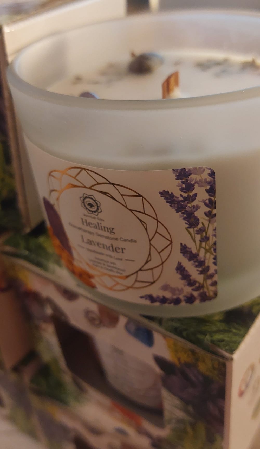 20241023_175701 Bougie Green Tree 'Purification' Sélénite + Sauge blanche 256g