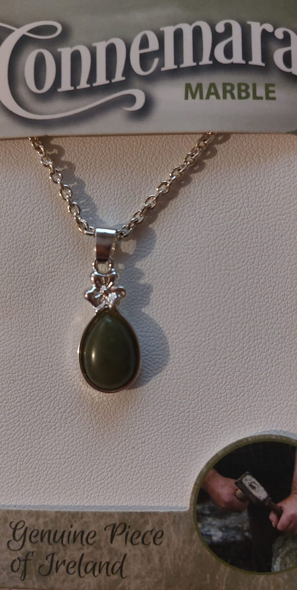 marbre connemara mini goutte emb pendentif marbre du connemara - mini goutte