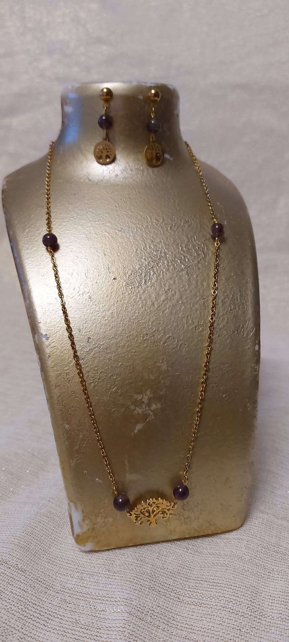 collier améthyste et arbre de vie collier améthyste et arbre de vie