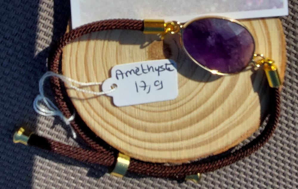 fil améthyste bracelet cordon réglable améthyste