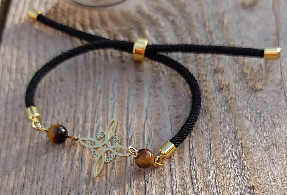 bracelet bijou fait main noeud de sorciere oeil de tigre bracelet bijou fait main noeud de sorciere oeil de tigre