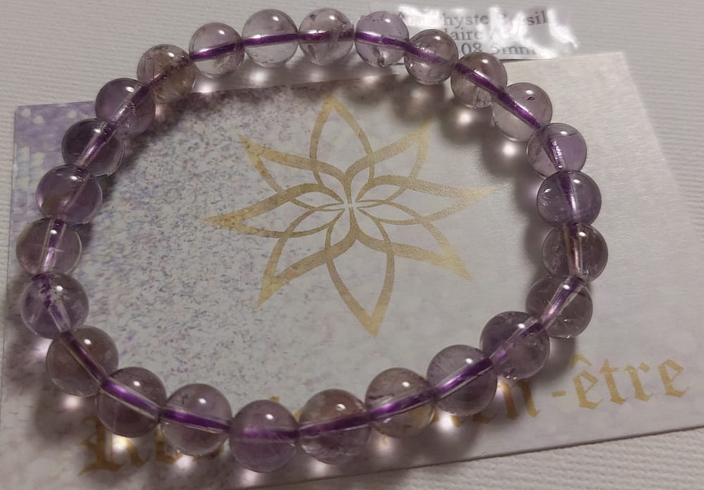 37-amethyste claire8 Bracelet Boule 08mm Amethyste Bresil Claire AB