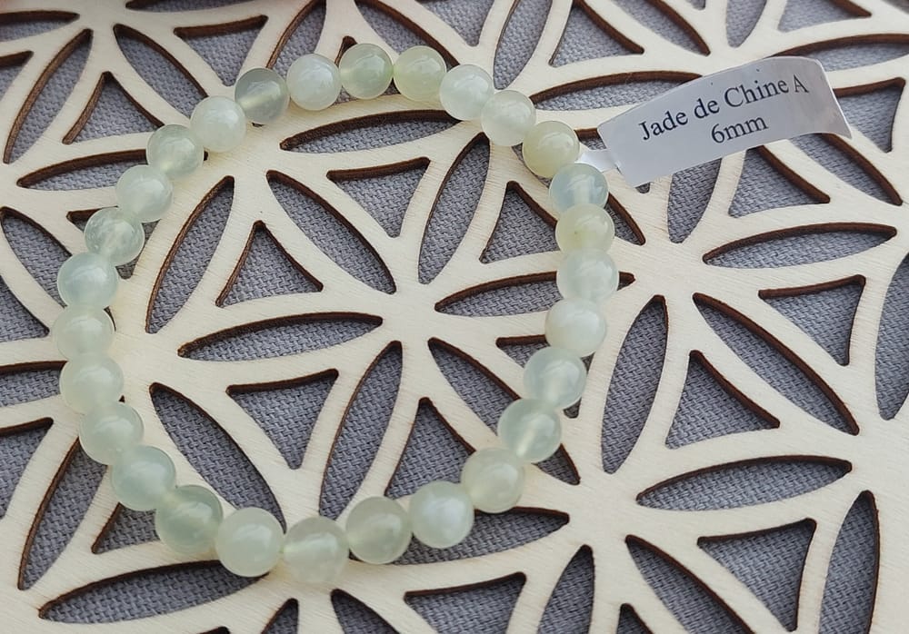 25-jade chine 6 zoom Bracelet Boule 06mm Jade De Chine A