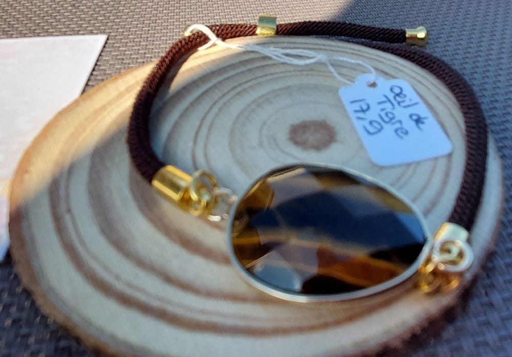 fil vue oeil tigre bracelet cordon réglable œil de tigre
