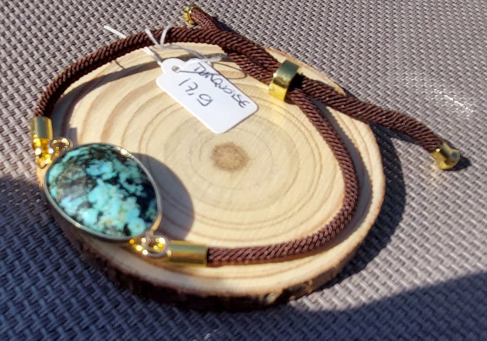 fil turquoise bracelet cordon réglable turquoise