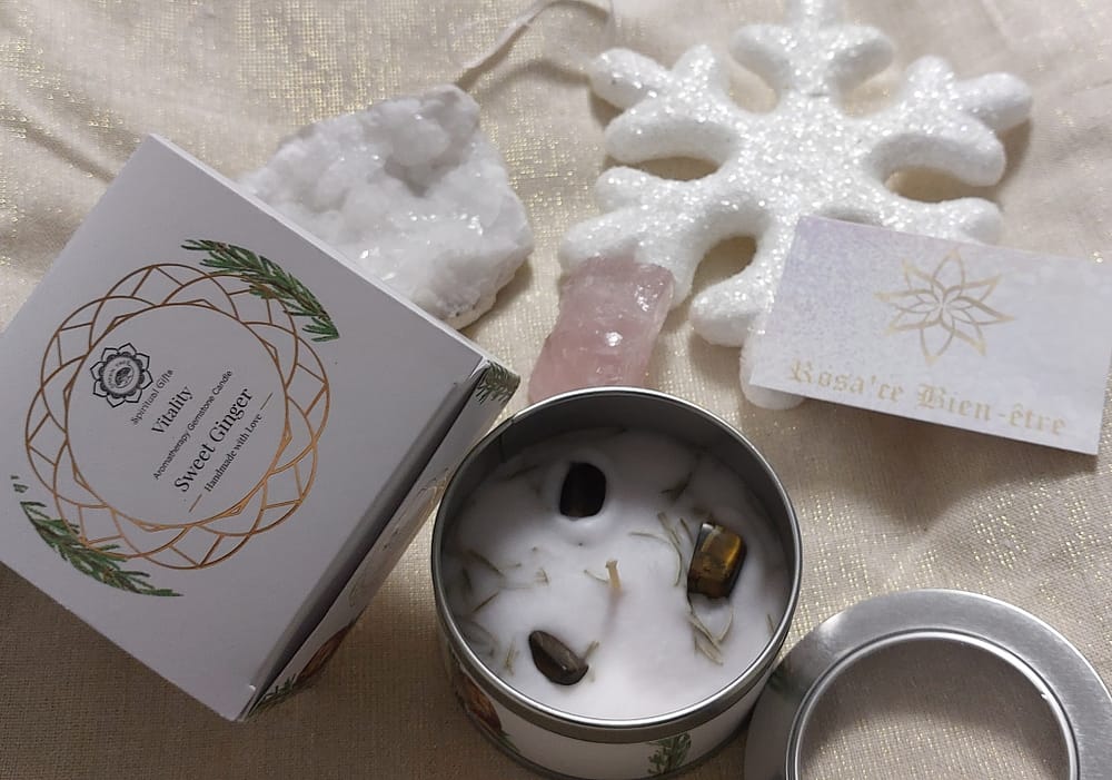 bougie vitalite : oeil de tigre et gingembre bougie vitalite : oeil de tigre et gingembre