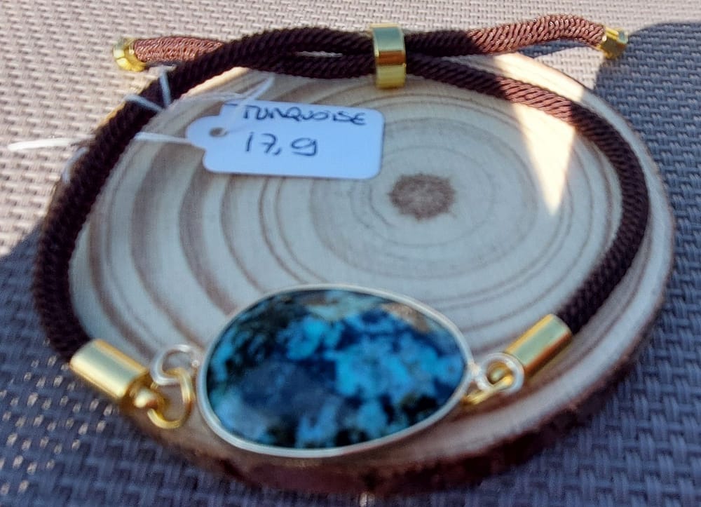 fil turquoise bracelet cordon réglable turquoise