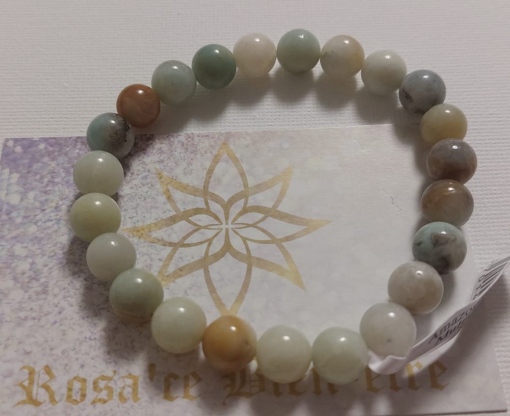 33-amazonite bresil-8 Bracelet Boule 08mm Amazonite Bresil Multicolore B