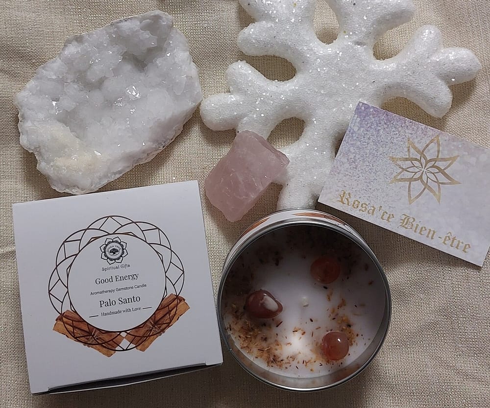 4020981701 Bougie Green Tree 'Purification' Sélénite + Sauge blanche 256g