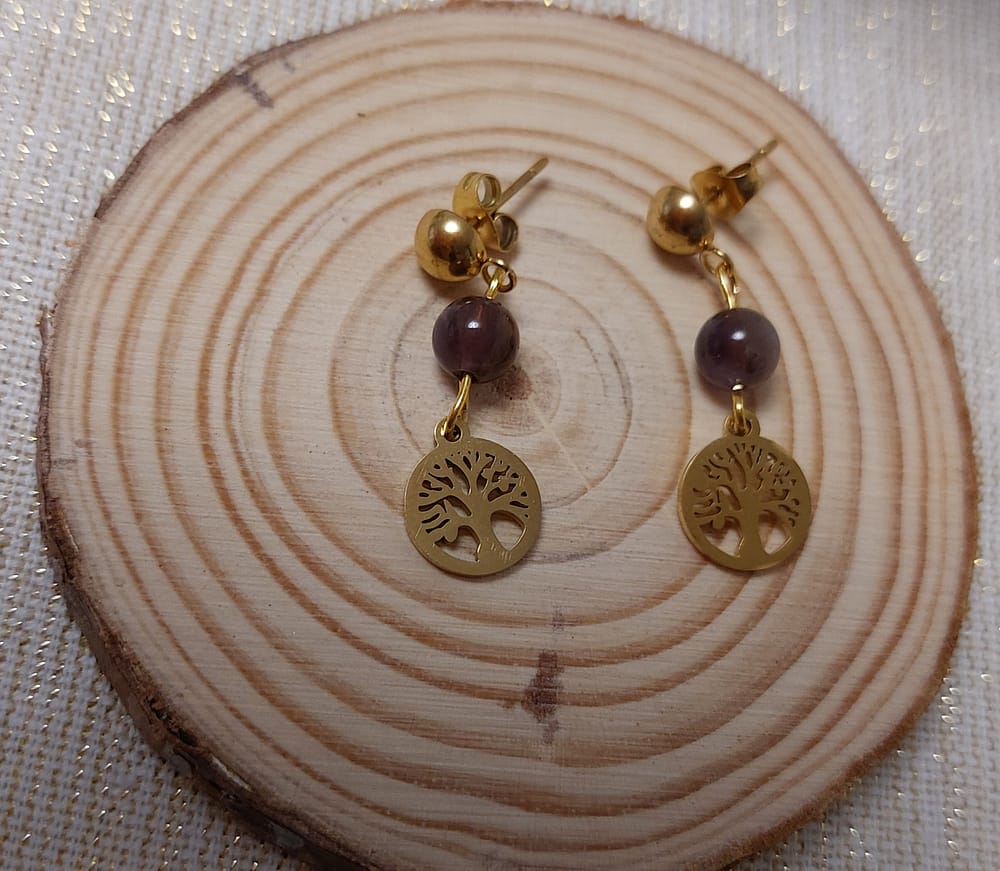 boucles d 'oreilles amethyste boucles d 'oreilles amethyste