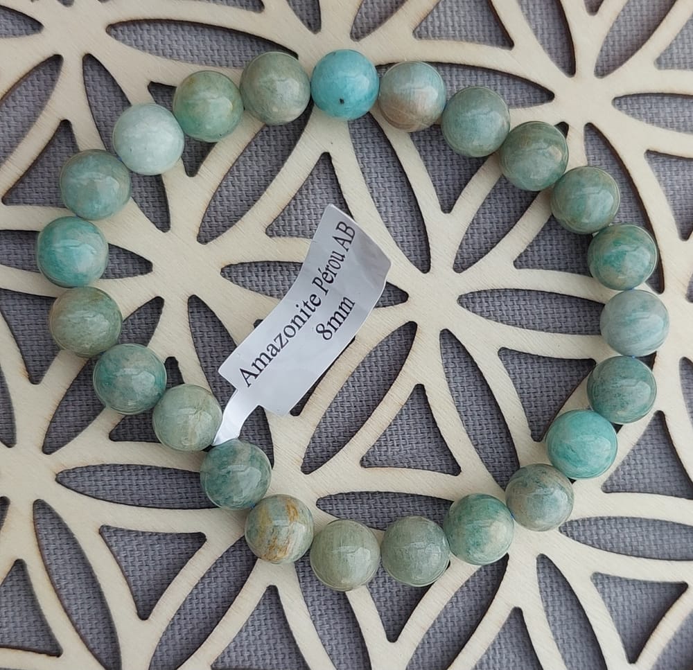 amazonite bracelet boule taille 08 bracelet boule taille 08