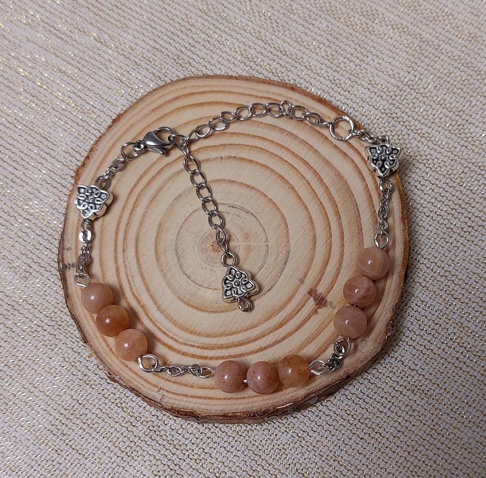 bracelet pierre de lune sur acier inoxydable bracelet pierre de lune sur acier inoxydable