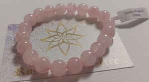 quartz rose 10 bracelets boule taille 10 -12 mm