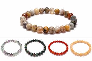 bracelet 08 Parure Lune de miel – Pierre de lune et acier inoxydable