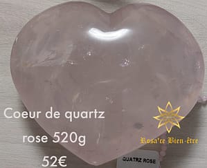 quartz rose en forme de cœur cœur en quartz rose
