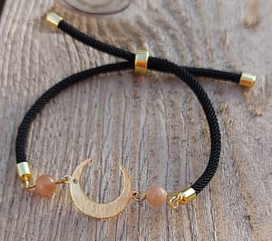 bracelet bijou fait main pierre de lune avec une lune bracelet bijou fait main pierre de lune avec une lune