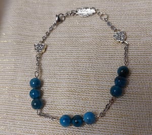 bracelet apatite sur acier inoxydable bracelet apatite sur acier inoxydable