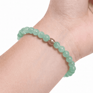 aventurine taille enfant porté Bracelet Boule 06mm Aventurine Verte (Taille 0 enfant )