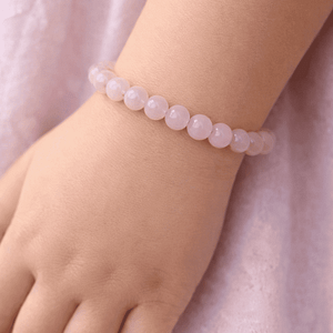 quartz rose porté (1) Bracelet Quartz Rose (taille 0) enfant