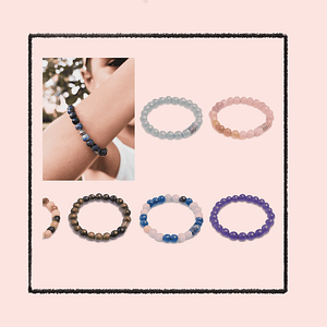 bracelet enfant Parure Lune de miel – Pierre de lune et acier inoxydable