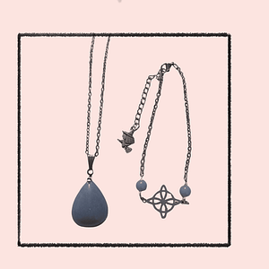 parure en pierres Parure Lune de miel – Pierre de lune et acier inoxydable