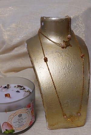 parure pierre de lune et nœud de sorcière parure collier et bracelet nœud de sorcière et pierre de lune