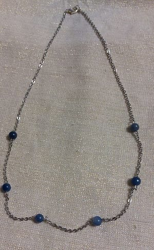 collier aventurine bleu fait main collier aventurine bleu fait main