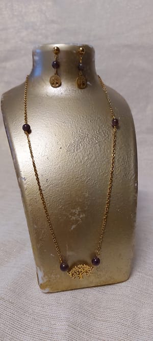 collier améthyste et arbre de vie collier améthyste et arbre de vie