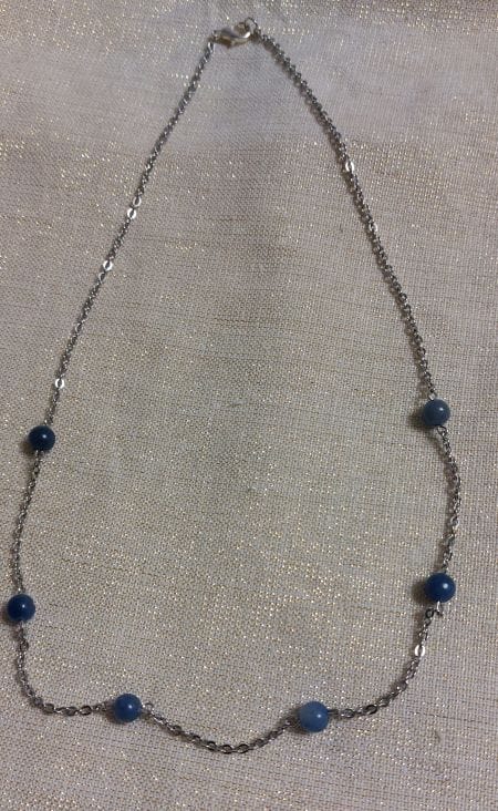 collier aventurine bleu fait main collier aventurine bleu fait main